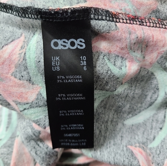 Asos Maxi Tea Dress with Open Back Detail in Floral Print  Women's Size 6 - Picture 15 of 16